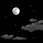 Mostly clear, with a low around 54. Northwest wind 6 to 9 mph.